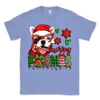 Colony Blue merry pawmas christmas french bulldog Classic Tee - Jasminsmagicworld