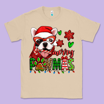 Merry Pawmas Christmas French Bulldog Classic Tee Designed By Jasminsmagicworld