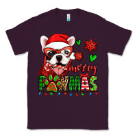 Plum merry pawmas christmas french bulldog Classic Tee - Jasminsmagicworld