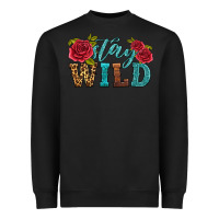 Black stay wild Heavyweight Sweatshirt - HRA Design Shop