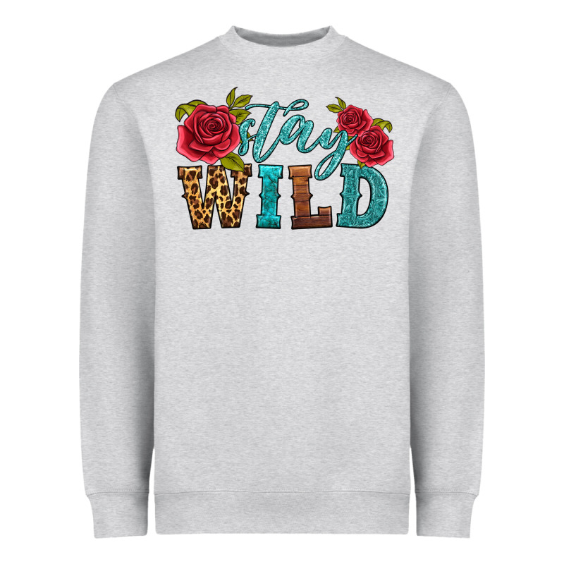Stay Wild Heavyweight Sweatshirt by HRA Design Shop | Teevron