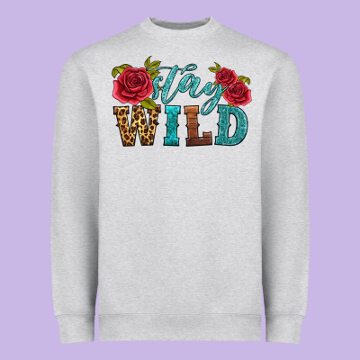 Stay Wild Heavyweight Sweatshirt Designed By Hra Design Shop