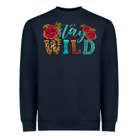 Navy stay wild Heavyweight Sweatshirt - HRA Design Shop