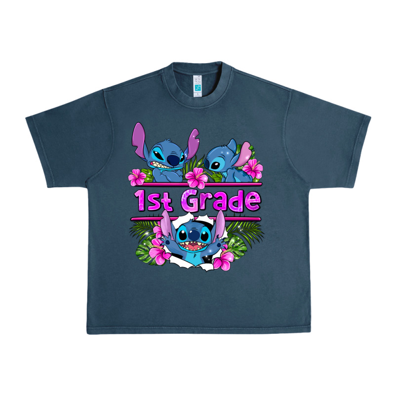 Preview Flower Stitch 1st Grade Urban Heavy Tee by AdoDesignShop | Teevron