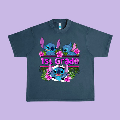 Preview Flower Stitch 1st Grade Urban Heavy Tee Designed By Adodesignshop