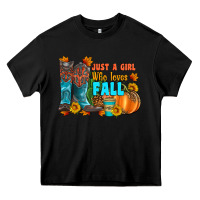 Jusa A Girl Who Loves Fall Heavy Core Tee | Teevron