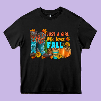 Jusa A Girl Who Loves Fall Heavy Core Tee Designed By Artiststas