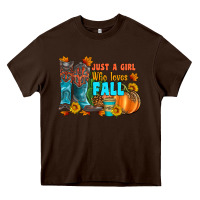 Chocolate Brown jusa a girl who loves fall Heavy Core Tee - Artiststas