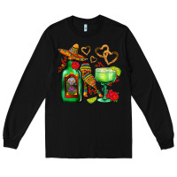 Mexican Tequila Margarita And Maracas Long Sleeve Tee | Teevron