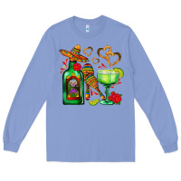 Colony Blue mexican tequila margarita and maracas Long Sleeve Tee - AdoDesignShop