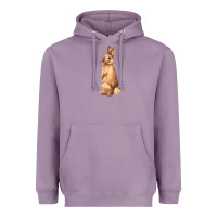 Lavender Bunny Heavyweight Hoodie - NancyCooperArtShop