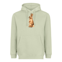 Matcha Bunny Heavyweight Hoodie - NancyCooperArtShop