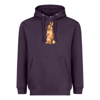 Plum Bunny Heavyweight Hoodie - NancyCooperArtShop