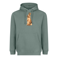 Sage Bunny Heavyweight Hoodie - NancyCooperArtShop