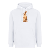 White Bunny Heavyweight Hoodie - NancyCooperArtShop