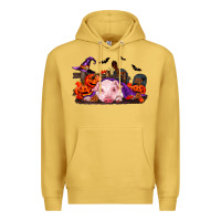 Antique Gold Halloween Baby Pig Premium Hoodie - RanaPortraitStore