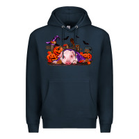 Navy Halloween Baby Pig Premium Hoodie - RanaPortraitStore