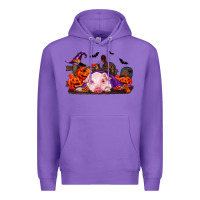 Purple Halloween Baby Pig Premium Hoodie - RanaPortraitStore