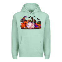 Seafoam Halloween Baby Pig Premium Hoodie - RanaPortraitStore