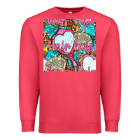 Cardinal hair boss and hand mirror with money and leopard seamless pattern bbs Premium Sweatshirt - BundleAndBundleShop