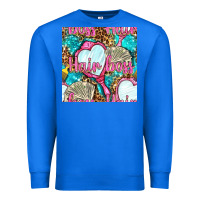 True Royal hair boss and hand mirror with money and leopard seamless pattern bbs Premium Sweatshirt - BundleAndBundleShop