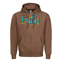 Chestnut faith Zipper Hoodie - MaliasSmallBusiness