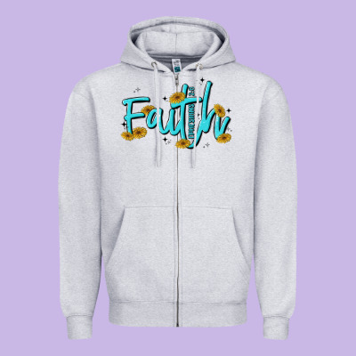 Faith Zipper Hoodie Designed By Maliassmallbusiness