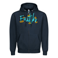 Navy faith Zipper Hoodie - MaliasSmallBusiness