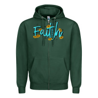 Sports Green faith Zipper Hoodie - MaliasSmallBusiness