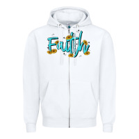White faith Zipper Hoodie - MaliasSmallBusiness
