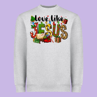 Christmas Love Like Jesus Heavyweight Sweatshirt Designed By Fadigitalartstudio