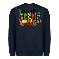Navy Christmas love like jesus Heavyweight Sweatshirt - FaDigitalArtStudio