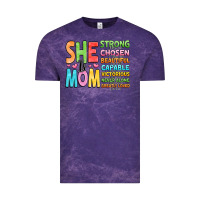 Cloud Purple she is mom Vintage Tee - JahusDesignShop