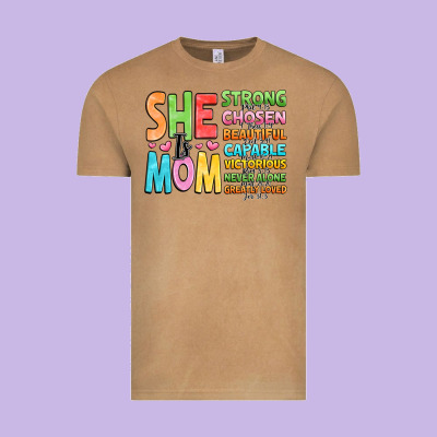 She Is Mom Vintage Tee Designed By Jahusdesignshop