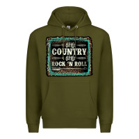 Army Green a little country a little rock n roll Premium Hoodie - AdoDesignShop
