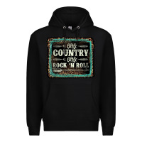 Black a little country a little rock n roll Premium Hoodie - AdoDesignShop
