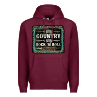 Burgundy a little country a little rock n roll Premium Hoodie - AdoDesignShop