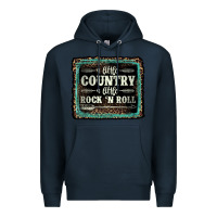 Navy a little country a little rock n roll Premium Hoodie - AdoDesignShop