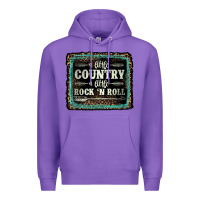 Purple a little country a little rock n roll Premium Hoodie - AdoDesignShop