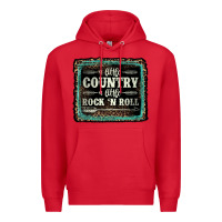 Red a little country a little rock n roll Premium Hoodie - AdoDesignShop