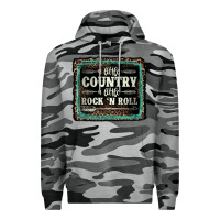 Slate Camo a little country a little rock n roll Premium Hoodie - AdoDesignShop