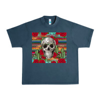 Midnight Navy skull cactus Urban Heavy Tee - JahusDesignShop