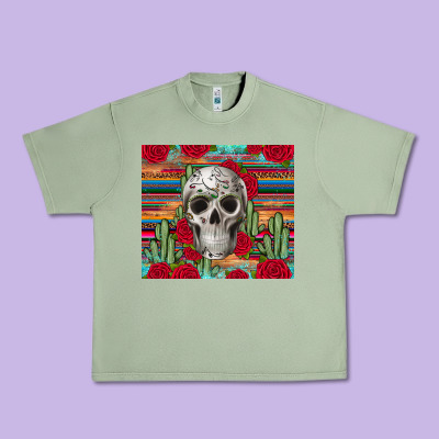 Skull Cactus Urban Heavy Tee Designed By Jahusdesignshop