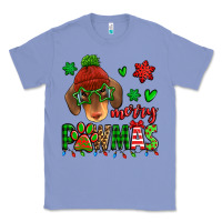 Colony Blue merry pawmas christmas dachshund Classic Tee - Jasminsmagicworld