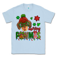Dusty Blue merry pawmas christmas dachshund Classic Tee - Jasminsmagicworld