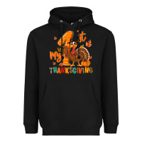 Black my first thanksgiving Heavyweight Hoodie - MaliasSmallBusiness