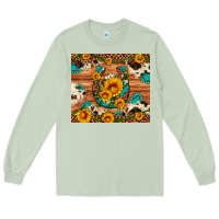 Matcha sunflower gemstone leopard cowhide horseshoe Long Sleeve Tee - Artiststas
