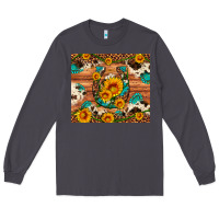 Smoke sunflower gemstone leopard cowhide horseshoe Long Sleeve Tee - Artiststas