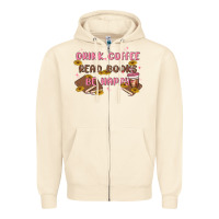 Sandshell drink coffee read books be happy Zipper Hoodie - MaliasSmallBusiness