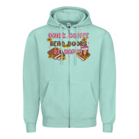 Seafoam drink coffee read books be happy Zipper Hoodie - MaliasSmallBusiness